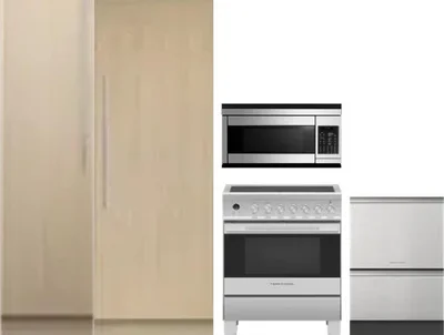 5 Piece Package Includes Refrigerator, Freezer, Range, Microwave And Dishwasher